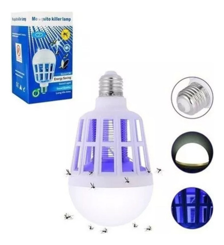 Bombillo Mata Mosquitos Zancudos Moscas Lampara Led 15w