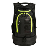 Mochila De Natación Arena Fastpack 3.0 Color Negro Dark Smoke-neon Yellow (101) 40 Litros De Capacidad Óptima Distribución Del Espacio Y Control De La Humedad Deportiva