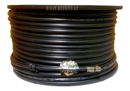 Cable Coaxial Rg6 50 Metros Telecomunicaciones Con Guía