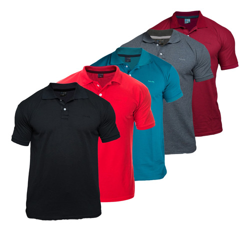 Kit 5 Camisas Polo Masculina Camiseta Blusa De Luxo Atacado