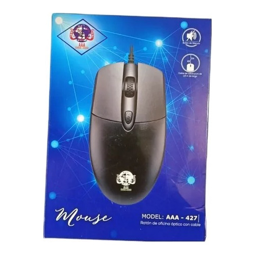 Mouse Alámbrico Diseño Ergonómico Longitud De Cable 1.8m 427