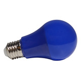 Kit 10 Lâmpada Bulbo Led 7w A60 Colorida Decorativa E27 Biv Cor Da Luz Azul
