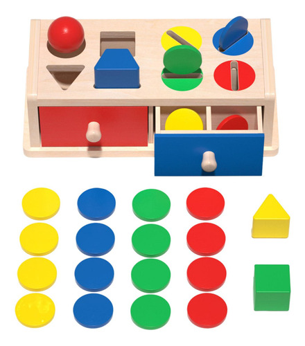 Cajas De Objetos De Madera Montessori Con Forma De Juguete