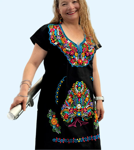 Bello Y Casual Vestido Bordado Artesanal Para Dama