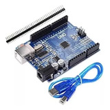 Placa Compatível Arduino Uno Atmega328 Smd + Cabo Usb