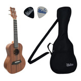 Ukulele Concert Profissional 23k Cordas Aquila Sapele + Bag 