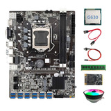 Placa Base Minera B75 Btc, 12 Usb, Cpu G630, Ventilador Rgb