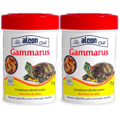 2 Alcon Gammarus Ração Para Tartarugas Aquáticas Pote - 11g