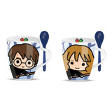 Dúo Tazas Disney De Harry Potter Y Hermione Con Cuchara