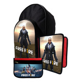 Kit Mochila+ Carpeta+ Cartu De Freefire #326