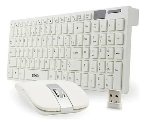 Kit Teclado Mouse Wireless Sem Fio Silencioso Ergonômico Nf