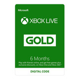 Xbox Live Gold 6 Meses - Xbox One / 360 / Series