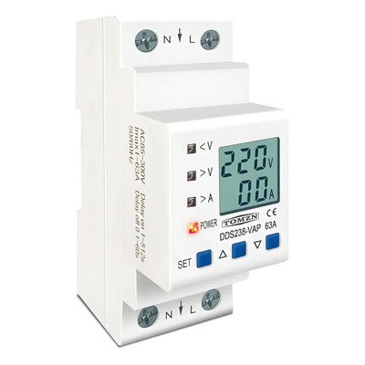 Relé Tomzn Dds238-vap Proteção Tensão Monofásica 63a 127/220v