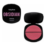 Duo De Blush Cremoso Compacto Gemini Obsidian Ruby Rose Cor4