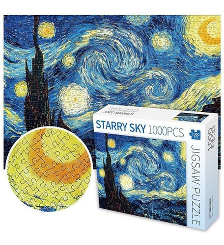 Van Gogh Noche Estrellada Decoración Marco Salón Dormitorio