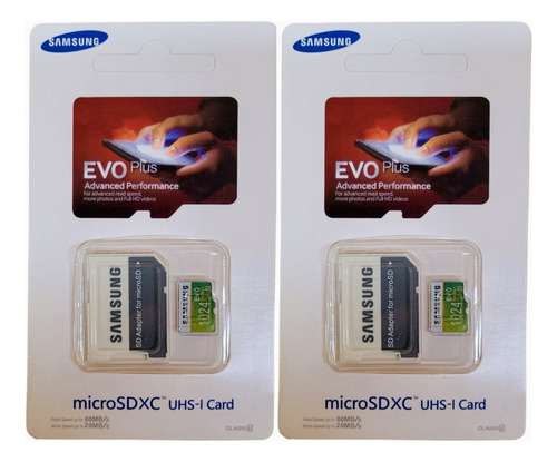 2 Cartão Samsung 1024gb Evo Select + Adaptador 