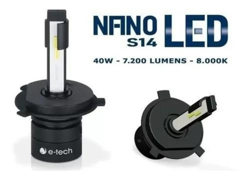 Super Led Nano S14 Ultra Forte 40w 7200lm 8000k - E-tech