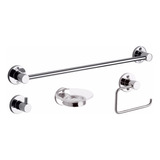 Accesorios Baño Fv Arizona Cromo 4 Piezas Barral 179.04/b1