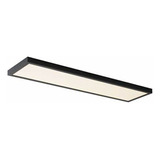 Panel Plafon Led 120x30 48w Alta Marco Negro Rectangular 