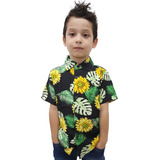 Camisa Masculina Estampada Tecido Viscose Infantil Menino