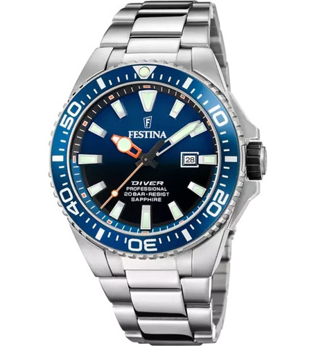 Reloj Festina Hombre Diver Acero Buceo Zafiro Fecha F20663.1