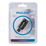 Tarjeta De Sonido Usb Philco Para Pc / Mac / Madidino