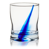 Vasos Crisa Listón Azul Jugo De 295 Ml De Vidrio 8pz
