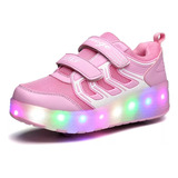 Patines Led Para Niños De 2 Ruedas, Desmontables Para Tenis