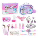 Kit De Juguetes Maquillaje Niños Belleza Lavable No Tóxicas