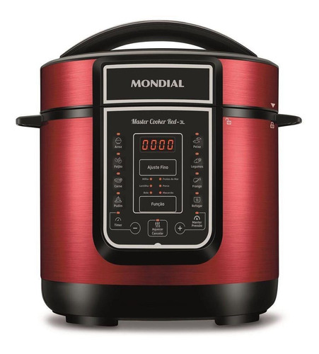 Panela De Pressão Master Cooker 3l Pe-41 Vermelha - 220v