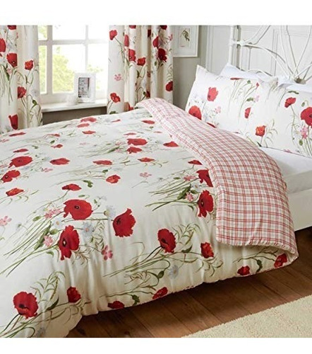 Cubre Plumón (funda Duvet), Wild Poppies, Cama 1 Plaza