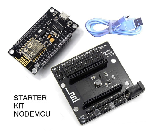 Starter Kit Nodemcu Esp8266 Esp12e + Base + Cable Micro Usb