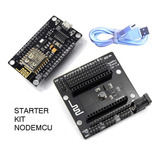 Starter Kit Nodemcu Esp8266 Esp12e + Base + Cable Micro Usb