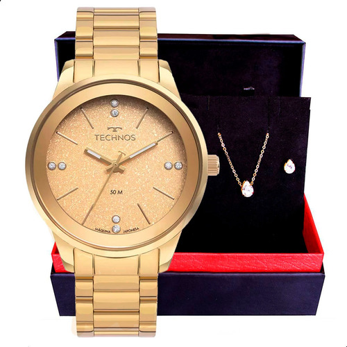 Relógio Technos Feminino Elegance Dourado Original Garantia