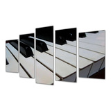 Cuadro 60x100cm Piano Teclas De Perfil Musical Deco M2