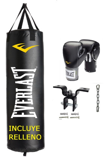 Bolsa Boxeo Everlast 1,10+ Relleno+guantes+soporte - Els