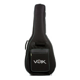 Bag Voik Super Luxo Para Violão Folk Em Nylon Preta Bv 500