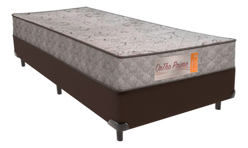 Cama Box Solteiro Marrom Orthoprime D28 Frete Grátis 88x188