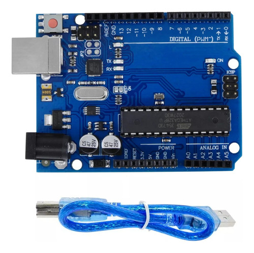 Tarjeta De Desarrollo Arduino Uno R3 Compatible + Cable Usb