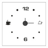 Reloj Pared Moderno Grande Madera Modelo Cafe