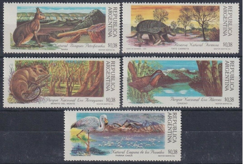 1992 Fauna- Parques Nacionales Aves- Argentina (sellos) Mint