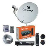 Antena Parabólica Ku Century 60cm Midiabox B5 Cabo Lnbf 5g