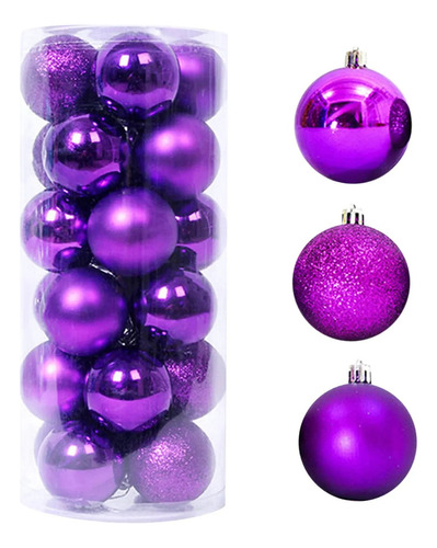 Esferas Navidad Adornos De Navidad Decoracion Navideña Bolas Color Violeta