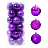 Esferas Navidad Adornos De Navidad Decoracion Navideña Bolas Color Violeta