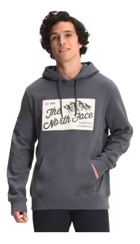 Poleron The North Face Holiday Hoodie Hombre Gris De Algodón