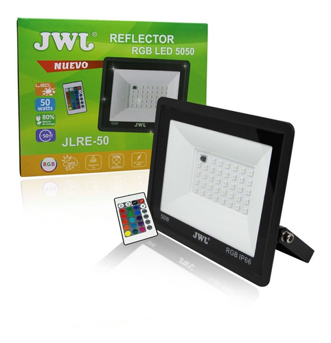 Pack 2 Reflectores Led Faceta 50w Rgb Multicolor Ip66 Jwj