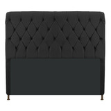 Cabeceira Cristal 160cm Queen Size Suede Preto - Amarena