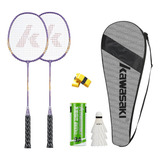 Kawasaki - Juego De Raqueta De Badminton Con 3 Pajaritos De 