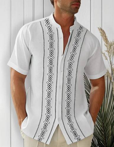 Camisa Manta Tipo Guayabera Blanco  | MercadoLibre