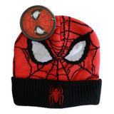 Gorro Tejido Invierno Spiderman Hombre Araña Negro/rojo